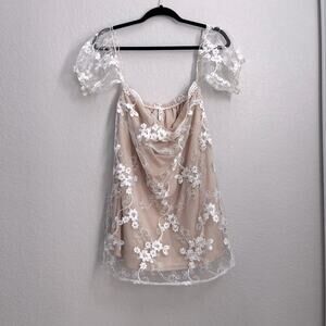 lucy in the sky foxie fit and flare dress champagne Foxie Fit and Flare Dress in Champagne